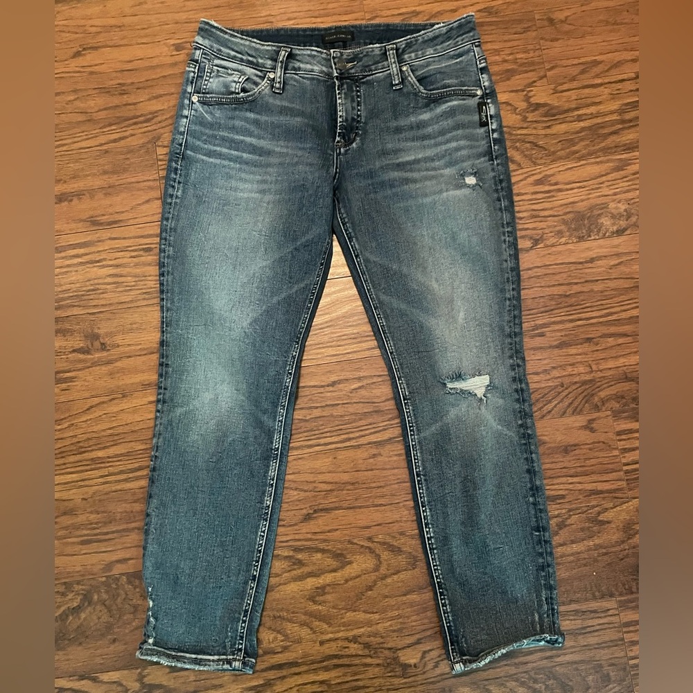 Silver Jean boyfriend jeans